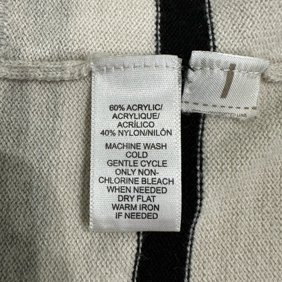 LOFT Charcoal and Cream Cardigan - Picture 3 of 5